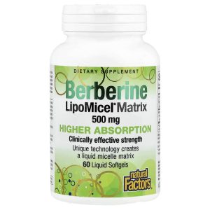 Berberine Lipomicel Matrix, 60 Liquid Softgels của Natural Factors