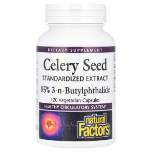 Celery Seed Standardized Extract, 120 Vegetarian Capsules của Natural Factors