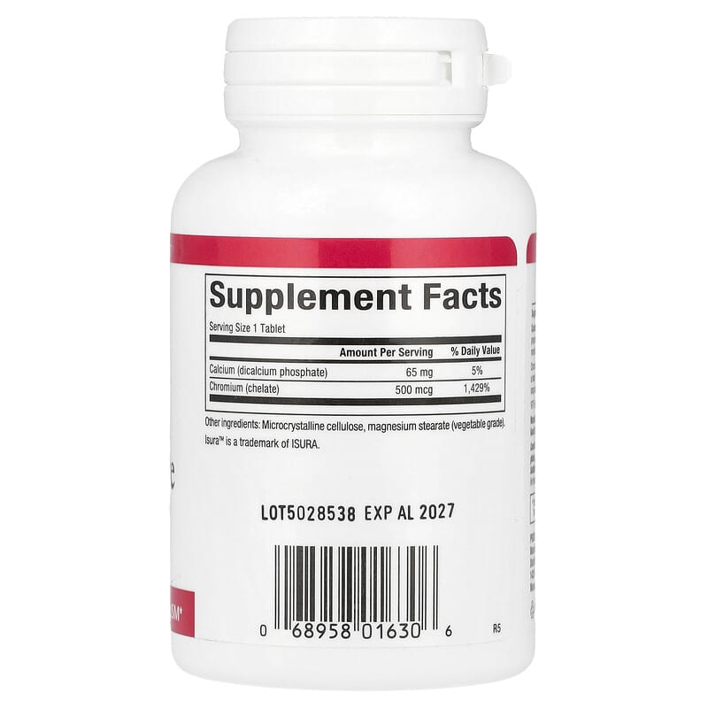 Natural Factors Chromium GTF Chelate 500 mcg 90 Tablets