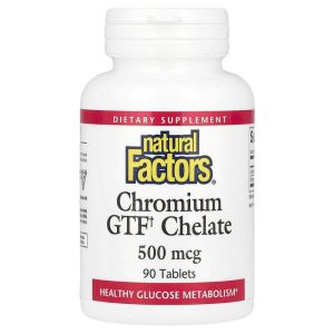 Chromium GTF Chelate 500 mcg, 90 Tablets của Natural Factors