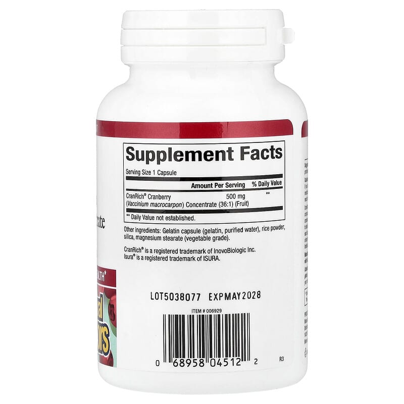 Đánh giá chi tiết Natural Factors CranRich Cranberry Concentrate Super Strength 500 mg 2 Natural Factors CranRich Cranberry Concentrate Super Strength 500 mg, 90 Capsules
