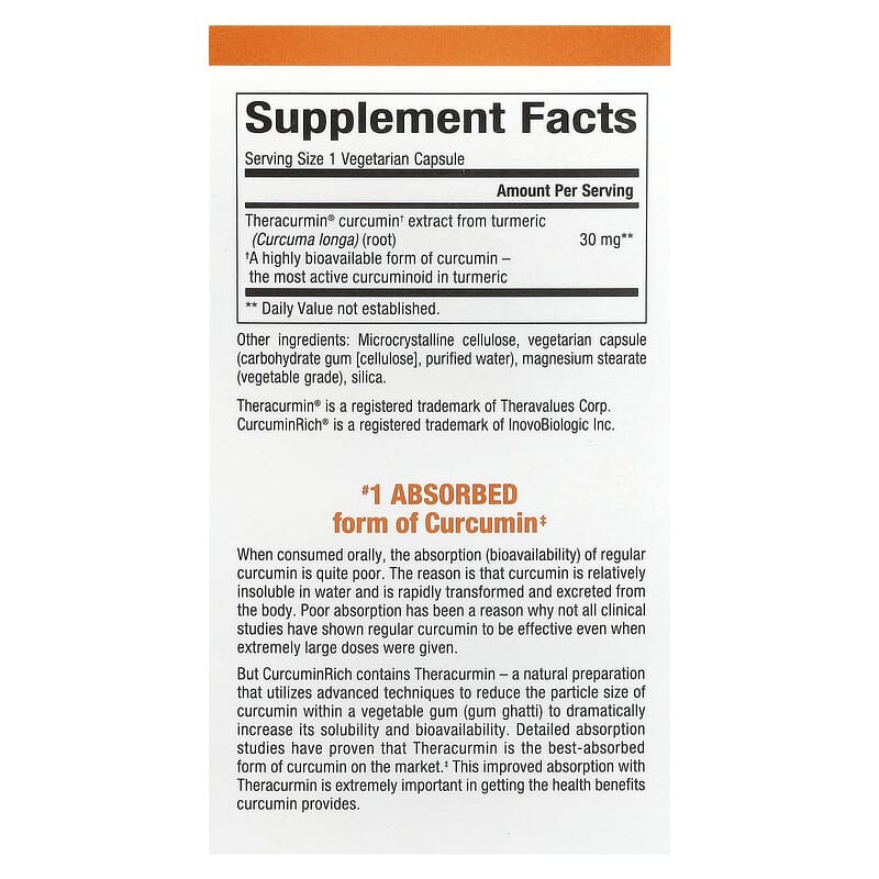 Đánh giá chi tiết CurcuminRich Theracurmin của Natural Factors 2 Natural Factors, CurcuminRich Theracurmin, 30 mg, 30 Vegetarian Capsules