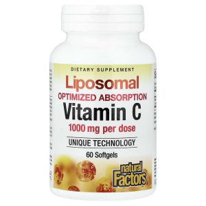 Natural Factors, Liposomal Vitamin C, 60 Softgels, 500 mg per Softgel