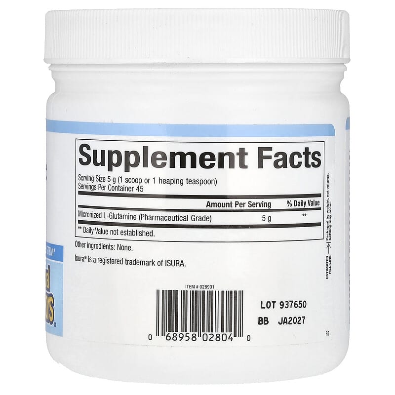 Natural Factors Micronized L-Glutamine Powder, 8 oz (226 g)
