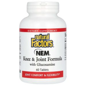 Natural Factors NEM Knee Joint Formula with Glucosamine 60 Tablets