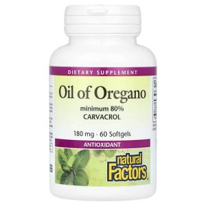 Oil of Oregano 180 mg, 60 Softgels của Natural Factors