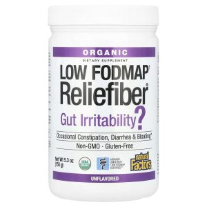 Organic Low FODMAP Reliefiber, Unflavored, 5.3 oz (150 g) của Natural Factors