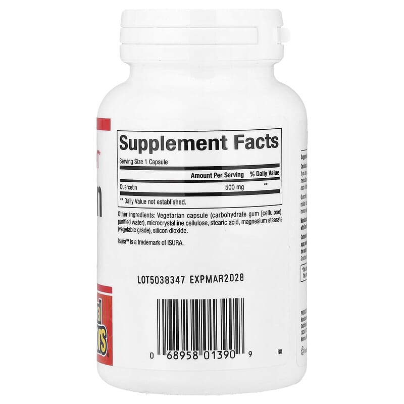 Đánh giá chi tiết Natural Factors Quercetin 500 mg cho sức khỏe toàn diện 2 Natural Factors Quercetin 500 mg, 60 Vegetarian Capsules