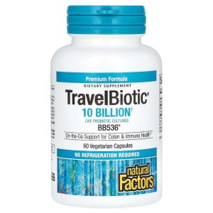 Travel Biotic BB536 10 Billion CFU, 60 Vegetarian Capsules của Natural Factors
