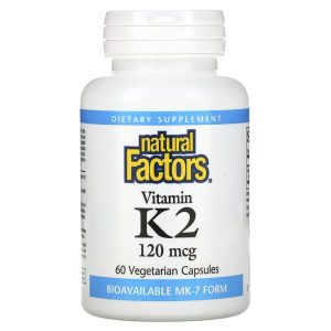 Vitamin K2 120 mcg, 60 Vegetarian Capsules của Natural Factors