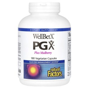 Natural Factors, WellBetX PGX Plus Mulberry, 180 Vegetarian Capsules