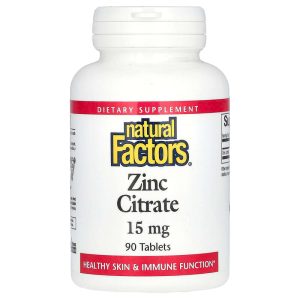 Zinc Citrate 15 mg, 90 Tablets của Natural Factors