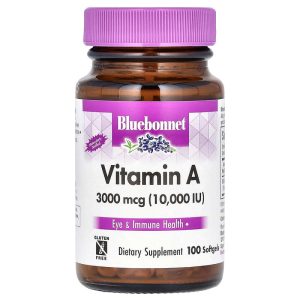 Vitamin A 3,000 mcg (10,000 IU), 100 Softgels của Bluebonnet Nutrition