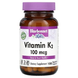 Vitamin K2, Bluebonnet Nutrition, 100 mcg hộp 100 viên nang thực vật
