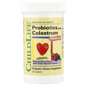Childbiotics Probiotics with Colostrum dạng viên nhai, 92 viên của ChildLife Essentials