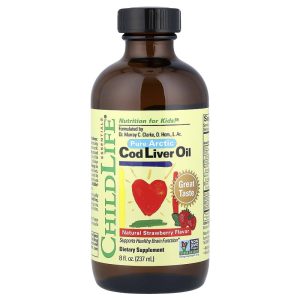 Dầu gan cá tuyết Bắc Cực nguyên chất, hương dâu tự nhiên, 237 ml (8 fl oz) của ChildLife Essentials