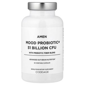 Amen Mood Probiotic with Prebiotic Fiber Blend, 60 viên nang thực vật của Codeage