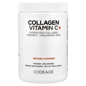 Collagen Vitamin C Powder, Unflavored, 283 g của Codeage