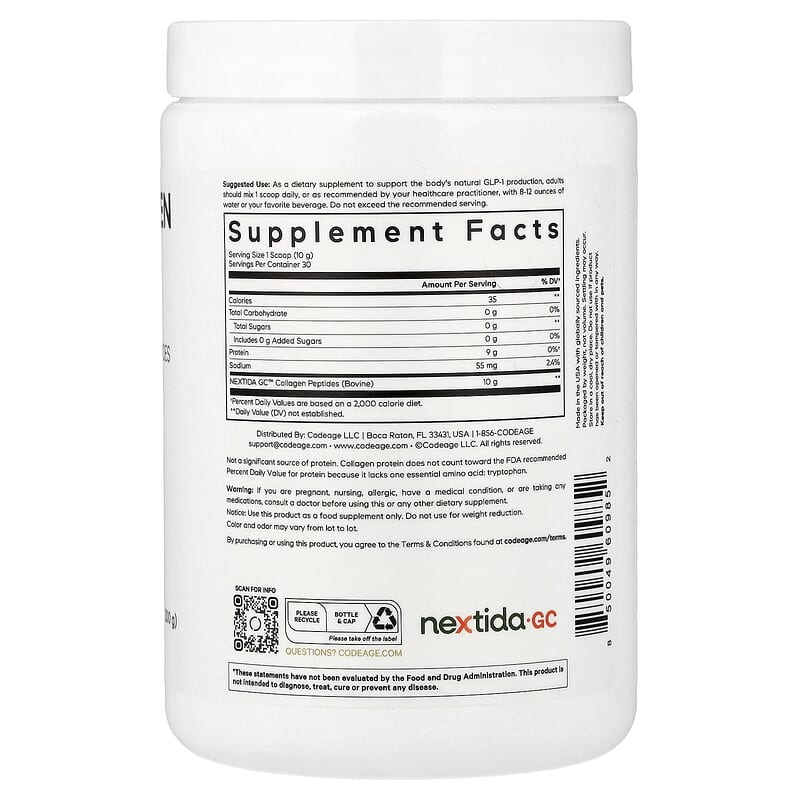 Codeage GLP-1 Collagen Peptides
