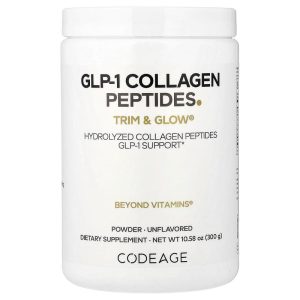 GLP-1 Collagen Peptides Powder Trim Glow, 300 g hũ của Codeage