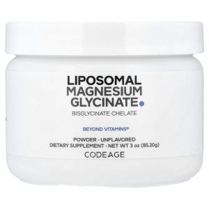 Codeage Liposomal Magnesium Glycinate Powder, 3 oz (85.2 g) hộp bột của Codeage