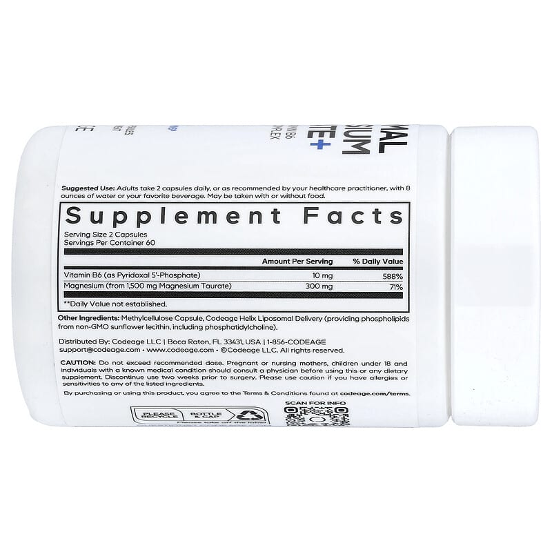 Codeage Liposomal Magnesium Taurate