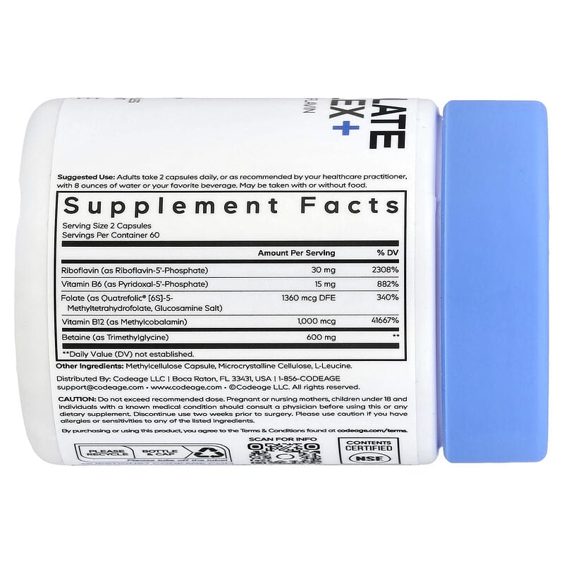 Codeage Methylfolate B-Complex