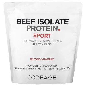 Codeage Sport Beef Isolate Protein Powder, Unflavored, 1.65 lb (750 g) của Codeage