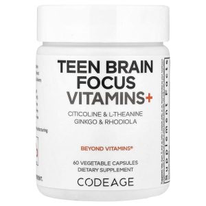 Teen Brain Focus Vitamins, 60 viên nang thực vật của Codeage