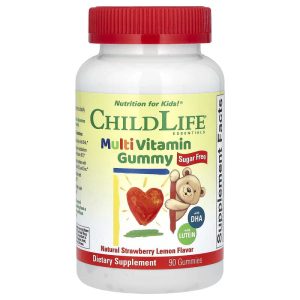 Multivitamin Gummy, không đường, vị dâu chanh tự nhiên, 90 viên của ChildLife Essentials