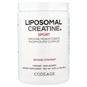 Codeage Sport Liposomal Creatine Powder, 1 lb (455 g), không mùi vị của Codeage