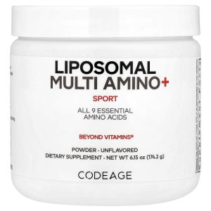 Codeage Sport Liposomal Multi Amino Powder, 174.2 g (6.15 oz) hộp bột vị không mùi của Codeage