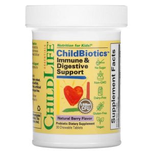 ChildLife Essentials ChildBiotics, 5 tỷ CFU, 30 viên nhai vị quả mọng tự nhiên