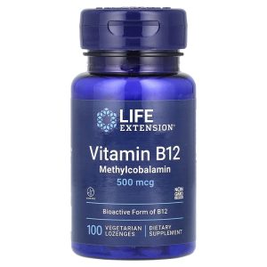 Vitamin B12 (dạng Methylcobalamin), 500 mcg, 100 viên nang của Life Extension