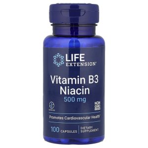 Vitamin B3 Niacin, 500 mg, 100 Viên Nang
